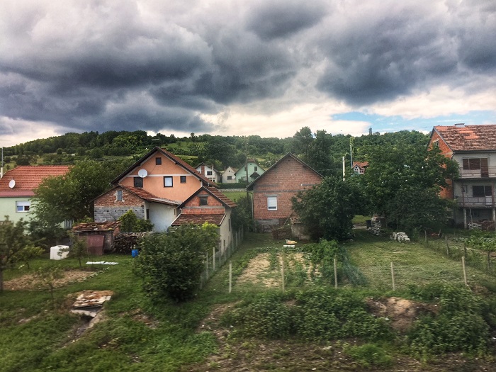 Slavonia through train windows
